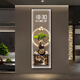Minghuitong Art Wall Clock Licht Luxus Moderne Kalendertemperatur Temperatur Uhr Walluhr Wohnzimmer Eingangsdekoration Gemälde 2025 Neue elektrische BY3527 160*180 cm (Standardschwarzer Rahmen, Goldrahmen erforderlich