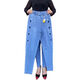 Dan Pretty Jeans New Women's New Style 2025 Summer y Autumn Loose elástico Pantalones rectos Mom Pantalones casuales Gran tamaño 738 Alta calidad M Recomendada 95-110Jin [Jin equivale a 0.5 kg]