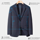 Lomon sunscreen suit men's summer ice silk thin style business casual elastic non-scalding anti-wrinkle single suit jacket jacket men's navy blue [ice silk thin style] 2XL