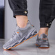2025 Nouvelles chaussures décontractées Chaussures minces respirantes pour hommes Chaussures en maille à la mode masculines Chaussures de sport chaussures de lame chaussures noir et bleu 41