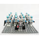 LEGO Star Wars Figura Clone Soldier Soldier Soldier Jedi Sis Warrior Darth Vader Buffett Toys 13 Clones PG757 + Capitán + Base de placa BOLSA