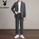Playboy Business Traje casual con traje casual de estilo coreano para hombres Spring y Autumn Blazer Summer Summer Black Nine Point Pants traje S Tamaño 95-115Jin [Jin equivale a 0.5 kg]