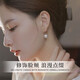 Zhou Baifu Pure Silver Shijia Pearl Earrings for Women 2025 New Light Luxury Earrings Pendant High-end Birthday Gift for Girlfriend