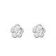 Qianshengyuan 999 camellia earrings 999 niche light luxury earrings 2025 temperament new style 999 pure silver camellia earrings two packs