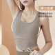 Victoria Traveler Yoga Suit Set Women's Fitness Suit Summer Professional Pilates Training Suit Running Sports Set with Chest Pad L