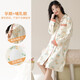 Langsha 2025 new style of confinement clothes with breast pads for women, spring and autumn pure cotton, postpartum pregnant women breastfeeding, pregnancy, mid-length entertainment, A11991+DK1008 Clothes + pants 2XL