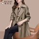 
Woodpecker khaki windbreaker jacket for women mid-length 2025 spring and autumn women's new style small British style coat khaki 2XL (recommended 130Jin [Jin equals 0.5 kg]-145Jin [Jin equals 0.5 kg])