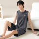 Pajamas Summer Summer de algodón puro Cotton Pure Vest Summer Adolescente de gran tamaño para hombres de ropa casual del hogar Código Código 4xl (recomendado 180-200Jin [Jin equivale a 0.5 kg])