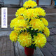 Qingming Tomb Sweeping Fake Chrysanthemum Sacrifice Artificial Flower Cemetery Place Everlasting Flower Graveside Flower Decoration Fabric Juana Yellow Bouquet Does Not Include Pots