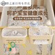婴儿床收纳挂篮床边床头宝宝尿布台喂养台尿不湿口水巾收纳袋挂袋 婴儿床合集【4件套】 (一套就够了)
