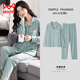 Catman (MiiOW) double-sided pure cotton pajamas for women in spring and autumn long-sleeved large-size cardigan for middle-aged and young ladies set solid color home clothes xt9905 shrimp pink pure/cotton M (80-100Jin [Jin equals 0.5 kg])