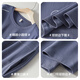 Hengyuanxiang pajamas men's pure cotton round neck pullover solid color home clothes spring and summer letters long sleeve cotton style set ZJ-011-16778 L 170 [Suggested 110-130Jin [Jin equals 0.5 kg]]