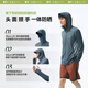Beneunder sun protection clothes men's thin coat UV-proof breathable outdoor fishing leisure high elastic summer AS105 light coffee grey 2XL