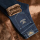 
Chi Armania Spring New Chi Armania Asian Light Luxury High-end Hong Kong High-end Jeans Men's Slim Straight Embroidery Casual 9922 Models - Add velvet 28 (2 feet 1 Waist circumference) 100 Jin [Jin equals 0.5 kg]