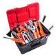 Juke Children's Toolbox Toy Set Elektrische Bohrerreparatur Simulation Haus Reparatur Boy Elektrische 68-teilige Set [Upgrade-Aufbewahrungsbox]