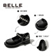 百丽童鞋女童黑皮鞋演出鞋春秋儿童学生鞋乐福鞋中大童单鞋 黑色28