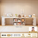 Litai Double Desk Home Student Computer Desk Girls Bedroom Dresser Corner Desk Bookshelf Integrated Table Recommended Double Desk Model Retractable 200-280cm