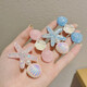 
Summer Ocean Series Mermaid Princess Headwear Starfish Hairpin Cute Children's Duck Bite Clip Haircard Hair Accessories Women Purple [3-piece set]