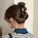 Hejimei French Retro Retro Maillard Clips de agarre de gran tamaño con gran volumen de cabello en la parte posterior de la cabeza Corea coreana Gold Standard Clip Standard Stardress Shark Clip 3884-3 amarillo Amber English Standard Curred Clip