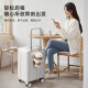 贝初众行李箱14寸拉杆箱春秋航空登机箱20x30x40可上飞机小型密码旅行箱 象牙白-14寸「杯架+USB充电口+可拆卸轮子」 高颜值多功能行李箱