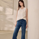 ROEYSHOUSE ROYSHOUSE Fashion Tassel Sleeveless Shirt for Women 2025 Summer New Temperament Solid Color Round Neck Slim Body 11979 Bei White M