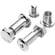 Tianzhuo Hardware 304 stainless steel external hexagonal nut rivet butt locking screw nut splint head furniture combination set M8*14 rod diameter 10 5 sets