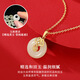 QUAMER new Chinese style Fu brand Hetian jade necklace S925 sterling silver Xiangyun Fuqi Ping An buckle Light luxury P14098-15mm Xiangyun Youfu necklace (45cm M