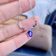 Shilian Tanzanite Necklace Fresh Style Noble and Elegant Women's Pendant 925 Silver Inlaid with Japanese and Korean Compact and Generous Versatile Clavicle Chain
