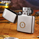 Zippo Oficial Zippo Lighter Classic 205 Matte Gold Rudder Men Gift Kerosene a prueba de viento ZP 205 Versión mate de doros dorados dy9902