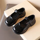 Warrior Children's Small Leather Shoes Girls Princess Shoes Black Glossy Performance Shoes WPD(WZ)-0225 Black 32