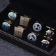 Kuiying [quatre paires de coffre-cadeaux haut de gamme] les boutons de manchette français clous de manchettes de combinaison de costume masculin