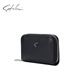 SATCHI card bag genuine leather ID bag first layer cowhide coin purse new product gift AET03586-9H black 1 piece