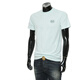 Armani / Armani EA7 Eagle Mark Mark Slim Slim Elastic Tripted à manches courtes 7M000041 AF13916 CYAN U9060 L