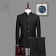 ROMON Chinese tunic suit suit men's youth Chinese stand collar suit men's Chinese wedding dress Chinese style Tang suit Chinese stand collar black single top L 175 weight 125-135 Jin Jin equals 0.5 kg