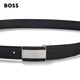 Hugo Boss BOSS New Year's Gift Men's Textured Finished Leather Reversible Belt 001-Black EU ONESI