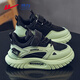 Warrior Children's Shoes Boys' Shoes Spring and Autumn Mesh Breathable Casual Shoes Children's Sports Shoes WZ(CL)-0964 Black/Green 35