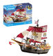 Playmobil pirate ship toy set, children's remote control floating warship, non-toxic material, 101 pieces