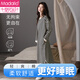 
Modal nightgown for women pure cotton long-sleeved women 2025 new spring and autumn Youfan home clothes pregnant women pajamas for women can be worn outside LMS:LMSJ1105 black and white houndstrap stripes XL 170