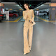 Pier Cardin Pequeño traje informal de fragancia para mujeres en la primavera y otoño de la moda europea pantalones de pierna ancha de dos piezas