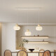 
First impression 2025 new restaurant lamp full spectrum eye protection restaurant chandeliers modern simple pumpkin lantern Guangdong Zhongshan lamp MTJ689-5 straight plate three-color LED (white + beige)