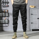 Jeep Spirit Jeep Pantalon décontracté pour les hommes en hiver plus en velours épaissi des remorqueurs lâches sport neuf parties Longueur de travail 679 Green militaire plus velours 28