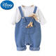 
Disney baby denim overalls suit spring and autumn onesie baby autumn suit two-piece set men and women children 2025 new style denim strap cover cartoon rabbit 80 cm
