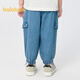 巴拉巴拉童装儿童长裤工装牛仔裤男童裤子夏季宽松束脚裤时尚百搭 牛仔中蓝88201 120