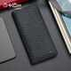 Jinlilai Men's Greatin Leather Long Wallet Handsbag Business New Trendy Cowhide portefeuille jeunesse Multi-carte portefeuille Gris Bleu