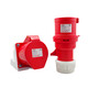 Delixi Aviation Industry Stecker Steckdosen Socket 3-Core 4 Drei-Phasen Electric 380 Männliche und weibliche Docking wasserdichte Stecker Vier-Core 63A-Oberflächen-Installationssocket DEP2-1342