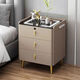He Jiangong Smart Bedside-Bastedside Wood Multifunción Multifunción Moderia Moderna de noche simple Hogar Sala de estar de la casa Italiano F6623 Beige de madera maciza 50*40*60 Básico de roca blanca Losas de roca blanca básica