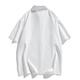 Homlean Japanese solid color short-sleeved shirt T-shirt men's spring and summer loose casual and versatile breathable clothes LS01 white XL