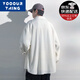 YOOOURTHING New Chinese style bamboo embroidered long-sleeved shirt for men in spring and autumn trendy brand loose casual large size shirt jacket white XL (recommended 115-140Jin [Jin equals 0.5 kg])