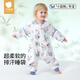 Betis baby sleeping bag spring and autumn bamboo cotton gauze baby pajamas split-leg children's anti-kick sleeping bag front 6 rear 4 Linglu M