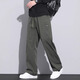 ROMON American fashion brand work pants men loose straight autumn and winter paratrooper pants 2025 spring and autumn new sports casual pants men 9856 black regular L size suitable for 110-130Jin [Jin equals 0.5 kg]